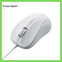 Chuột Elecom Có Dây Kích Thước S Nhỏ 3 Nút USB Quang Trắng ROHS Tuân Thủ M-K5URWH / RS