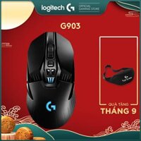 Chuột game không dây Lightspeed RGB Logitech G903 - Cảm biến Hero 25k, pin sạc 140h, thiết kế thuận cả 2 tay, pin 180h, PCMac -Hàng Chính Hãng