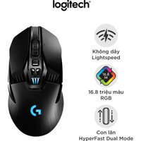 Chuột game không dây Lightspeed RGB Logitech G903 - Cảm biến Hero 25k, pin sạc 140h, thiết kế thuận cả 2 tay, pin 180h, PCMac - Hàng chính hãng