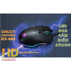 Chuột game Lightning GX686 led RGB