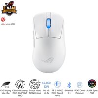 Chuột Gaming ASUS ROG KERIS II WL ACE White - Hàng Chính Hãng