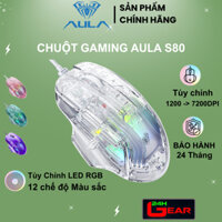Chuột Gaming AULA S80 LED RGB tùy chỉnh 12 chế độ ( DPI 7200DPI )