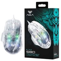 CHUỘT GAMING CÓ DÂY AULA S80 TRONG SUỐT CÓ LED RGB tùy chỉnh 12 chế độ ( DPI 7200DPI )