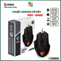 Chuột gaming có dây MSI Clutch GM20 Elite - Phím OMRON 20 triệu lần nhấp - DPI 6400 - Kết nối USB - RGB Mystic Light