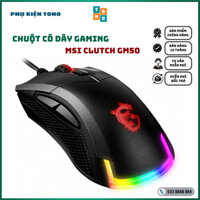 Chuột gaming có dây MSI Clutch GM50 Switch OMRON - 20 triệu lần nhấn - DPI 6400 - Cáp 2m - RGB Mystic Light - CHÍNH HÃNG