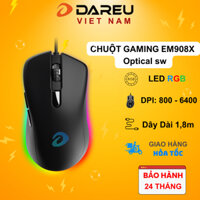 Chuột Gaming Dareu EM908X - Optical Switch (LED RGB, BRAVO sensor)