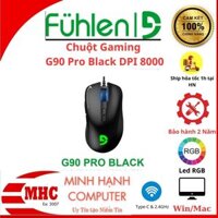 Chuột Gaming Fuhlen G90 Pro X Black -DPI 8000 - Có App Chỉnh Marco -Led RGB -Hàng Chính Hãng Ninza -Bảo Hành 24 Tháng