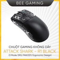 Chuột gaming không dây Attack Shark – R1 Black (3 Modes / 59G / PAW3311 / Ergonomic Design)