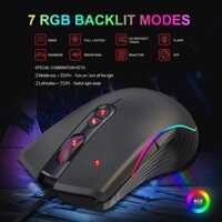 Chuột Gaming LED RGB Chơi Game Có Dây 6400 DPI - HXSJ A867