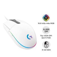 Chuột Gaming Logitech G102 Gen 2 Lightsync - Hàng Chính Hãng - Màu Trắng