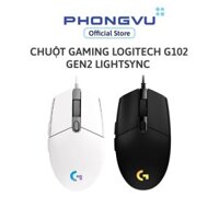Chuột gaming Logitech G102 Gen2 Lightsync (Đen / Trắng) - Bảo hành 24 tháng