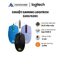 Chuột Gaming Logitech G102G203 có dây lightsync - Hàng Chính Hãng - Bảo hành chính hãng 24 tháng - G102 Trắng