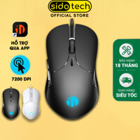 Chuột gaming máy tính Sidotech Inphic PB1 DPI 4800 tắt âm silent thiết kế cho chơi game và làm việc văn phòng