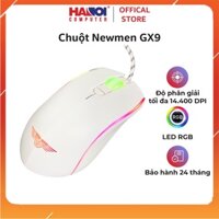 Chuột Gaming Newmen GX9 trắng có Cổng USB mạ vàng chống nhiễu