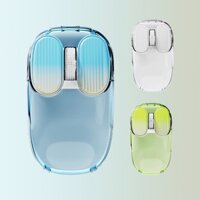 Chuột im lặng không dây trong suốt Bộ thu USB 2.4Ghz RGB Luminous Type-C Sạc quang Chuột Hiển thị nguồn Thích hợp cho máy tính chơi game văn phòng