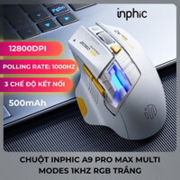 CHUỘT INPHIC A9 PRO MAX MULTI MODES 1KHz RGB TRẮNG