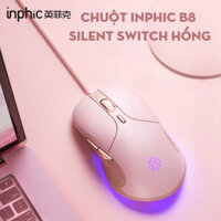 CHUỘT INPHIC B8 SILENT SWITCH HỒNG