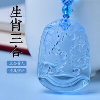 Chuột Khỉ Mặt Dây Chuyền Năm Cho Bé Kính Xanh Ba Trong Một Quý Tộc Khỉ Chuột Rồng Mặt Dây Chuyền Cung Hoàng Đạo Lợn Thỏ Cừu Rắn Gà Bò Mặt Dây Chuyền