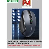 Chuột không dây 2.4G Silent Click 4000 DPI cao cấp Ugreen 90545/15063 (CHUỘT CHUYÊN GAMES) Tặng kèm pin- Hàng chính hãng