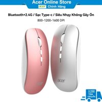 Chuột không dây acer Bluetooth 2.4Ghz tự sạc pin cao cấp 2 trong 1 chống ồn dùng