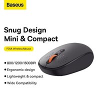Chuột không dây Baseus F01A kết nối sóng 2.4G, nhỏ gọn chạy bằng pin, cho máy tính và laptop