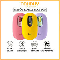 Chuột không dây bluetooth mini Logitech POP OEM click silent kết nối nhiều thiết bị 3 màu cá tính - KP23