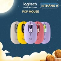 Chuột không dây bluetooth Logitech POP MOUSE - giảm ồn, nút emoji tùy chỉnh - Hàng chính hãng - Màu Tím Lavender