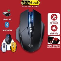 Chuột không dây bluetooth SIDOTECH M6PRO gaming tắt âm silent chống ồn công thái học laptop máy tính làm việc chơi game