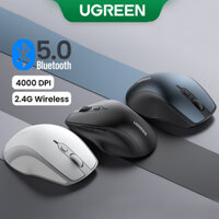 Chuột không dây Bluetooth UGREEN 5 phím thu tín hiệu 5.0 2.4g và USB 4 cấp độ DPI thích hợp cho PC Mac Linux laptop