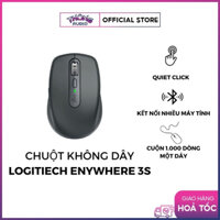 Chuột Không Dây Bluetooth Logitech Anywhere 3S, cảm biến quang học 8K DPI, click yên tĩnh, pin sạc, Hàng chính hãng