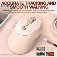 Chuột không dây chế độ kép có thể sạc lại JINHF Q7 có màn hình sạc Im lặng dành cho nữ Trà sữa màu sắc phù hợp HOT