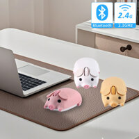 Chuột Không Dây Chế Độ Kép Bluetooth 2.4Ghz Hoạt Hình Dễ Thương Hình Lợn 1200 DPI Công Thái Học USB Máy Tính Quang Chơi Game Chuột Cho Laptop Notebook iPad Máy Tính Bảng