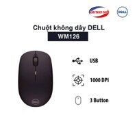 Chuột không dây/ Chuột máy tính Dell không dây, phù hợp PC/ Laptop (WM126) (Chính hãng)