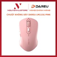 Chuột không dây Dareu LM115G - Hàng chính hãng  - Màu hồng