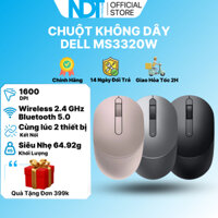 Chuột Không Dây Dell MS3320W 1600 DPI  Wireless 2.4GHz Bluetooth 5.0 Tương Thích Mọi Hệ Điều Hành