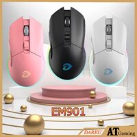 Chuột không dây Gaming DAREU EM901 RGB - BRAVO ATG4090 sensor Hàng chính hãng - ĐEN