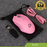 Chuột không dây Gaming DAREU EM905 PRO PINK (LED RGB, BRAVO sensor)