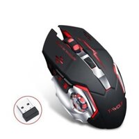 Chuột không dây gaming nhiều nút bấm có đèn led 7 màu sạc pin chơi game nhạy T Wolf Q13 -Đẹp