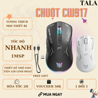 Chuột Không Dây Gaming Onikuma CW917, 2 chế độ, Hỗ Trợ Kết Nối Có Dây, Kết Nối 2.4GHz Có Đèn RGB