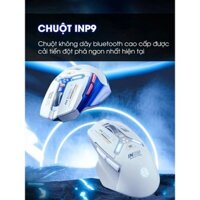 Chuột không dây gaming bluetooth TEKKIN INPHIC INP9 pin sạc led rgb 6 nút bấm 3 mode có app chơi game macro gundam