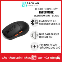 Chuột không dây HyperWork Silentium Mini MS01M - 2 chế độ kết nối - Chính hãng - Bảo hành 12 tháng