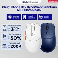 Chuột không dây HyperWork Silentium Mini MS01M ( Bluetooth/2.4GHz ) - Hàng Chính Hãng