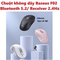 Chuột không dây kết nối bluetooth V5.2 Receiver 2.4Hz app chỉnh cài đặt Baseus BS - F02