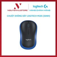 Chuột không dây Logitech M185 - Hàng chính hãng - Màu Xanh dương