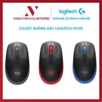 Chuột không dây Logitech M190 - Hàng Chính Hãng - Đỏ