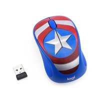 Chuột không dây Logitech M238 CAPTAIN AMERICA-Màu xanh