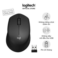 Chuột không dây Logitech M330 Silent Plus - Giảm ồn, USB, thuận tay phải, PC/ Laptop - Hàng mới về