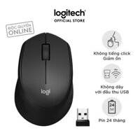 Chuột không dây Logitech M330 Silent Plus - Giảm ồn, USB, thuận tay phải, PC/ Laptop G1