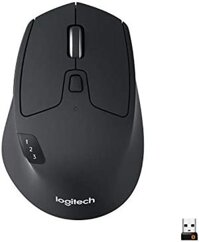 Chuột không dây Logitech M720 Triathlon: Bluetooth, USB Unifying, 1000 DPI, Pin 2 năm, Tương thích với nhiều thiết bị và hệ điều hành – Đen.