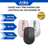 Chuột không dây Logitech MX Anywhere 3S Silent - Cuộn nhanh Magspeed, 8000DPI, Sạc USB C, Bluetooth